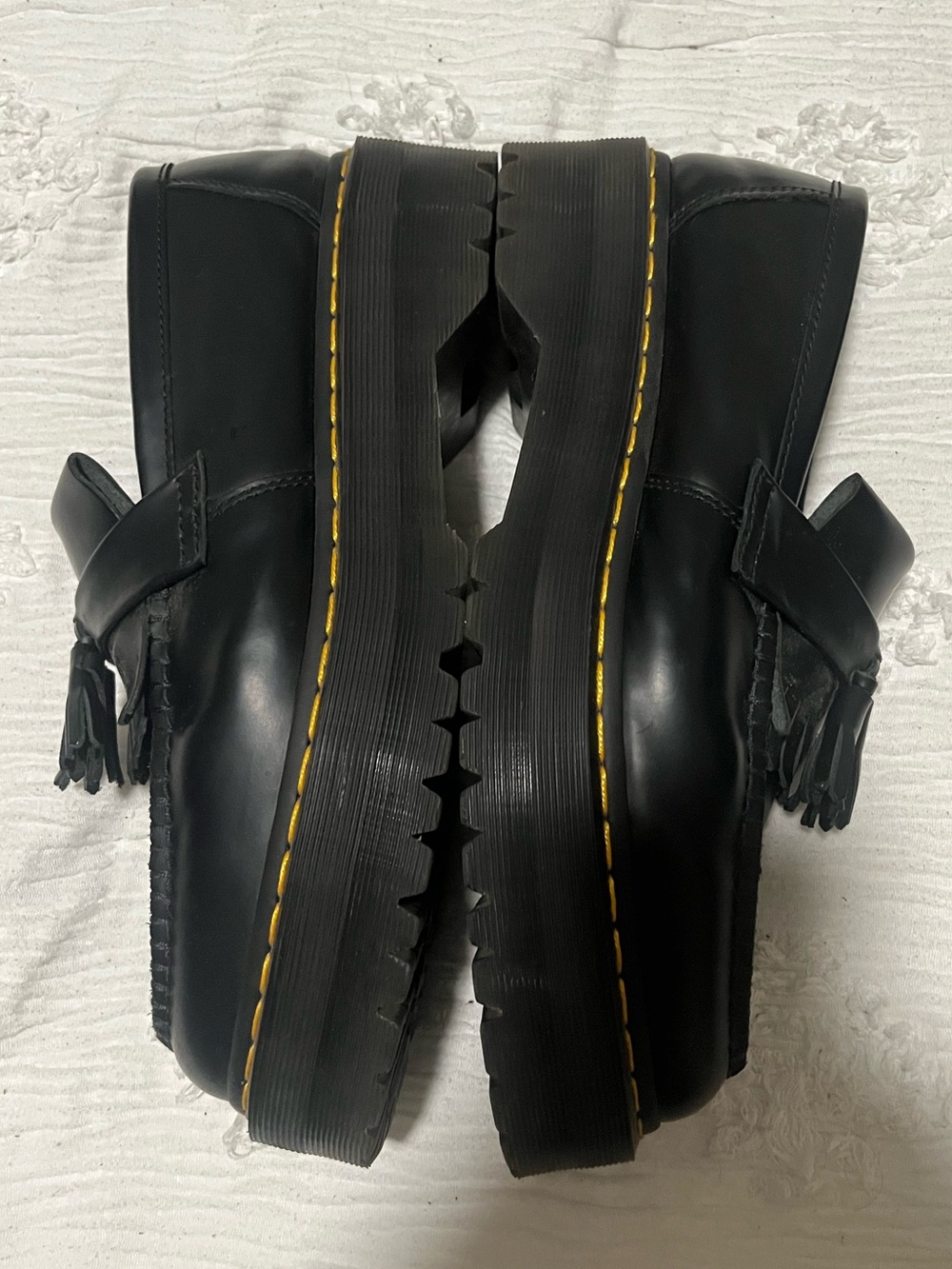 Dr. Martens Adrian Quad Men's Black Tassel Loafers - Picture 3 of 5